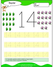 okul öncesi 1 sayısı çizgi çalışması